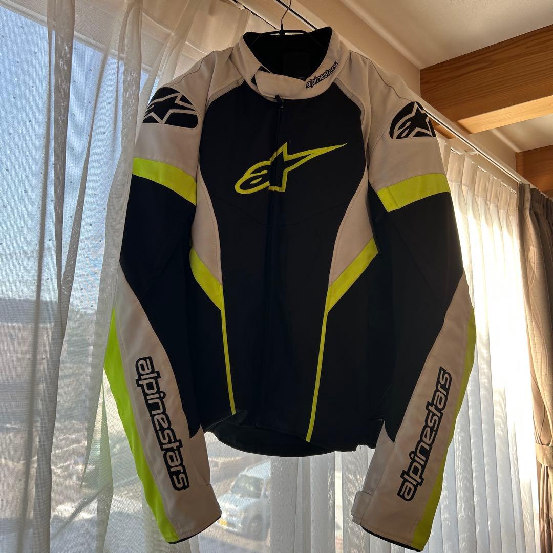 【再設定】alpinestars バイクジャケット 黒/蛍光イエロー