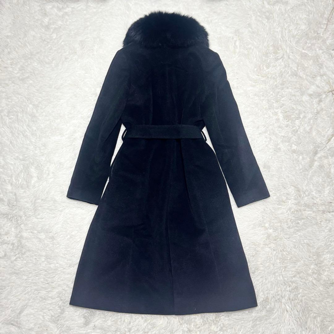 新品 INED ベルテッドコート フォックスファー アンゴラ ロング 定価3.9