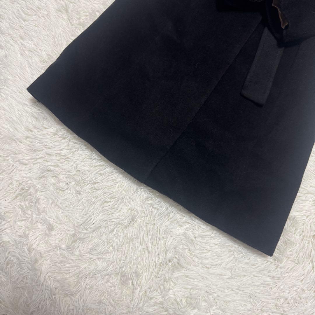 新品 INED ベルテッドコート フォックスファー アンゴラ ロング 定価3.9