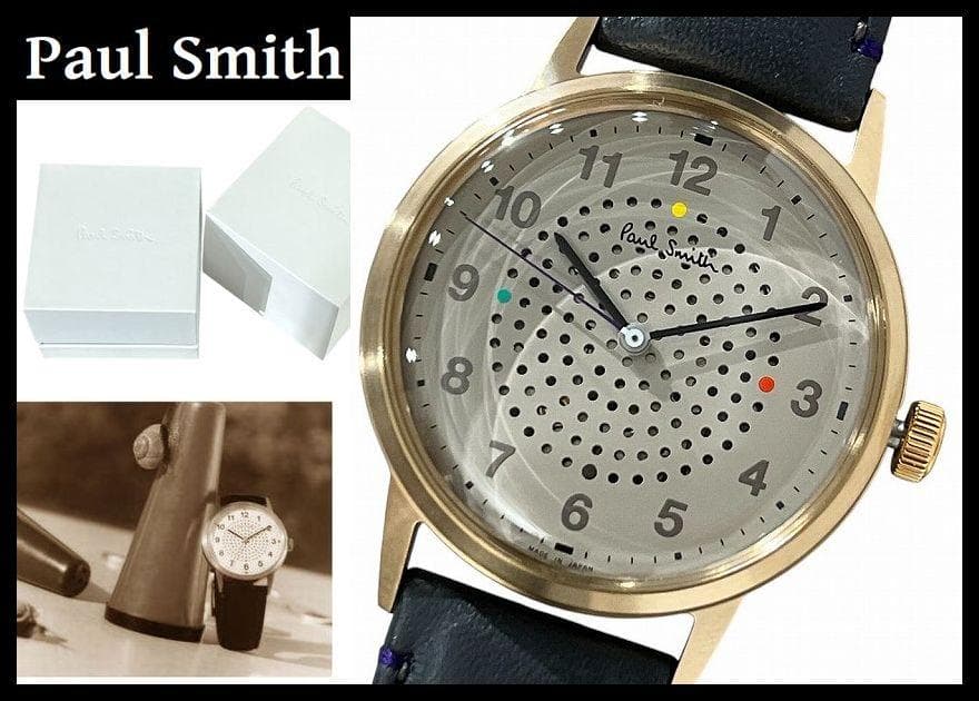 未使用 22ss ポールスミス Radio 6 ベージュ文字盤 自動巻 腕時計