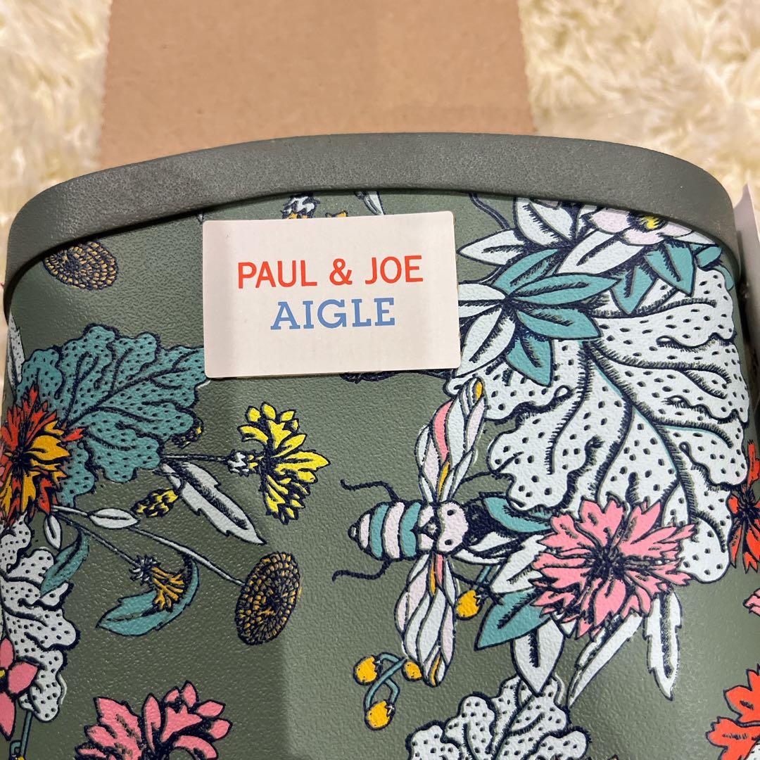 新品タグ付き PAUL & JOE AIGLEコラボ 花柄長靴 レインシューズ