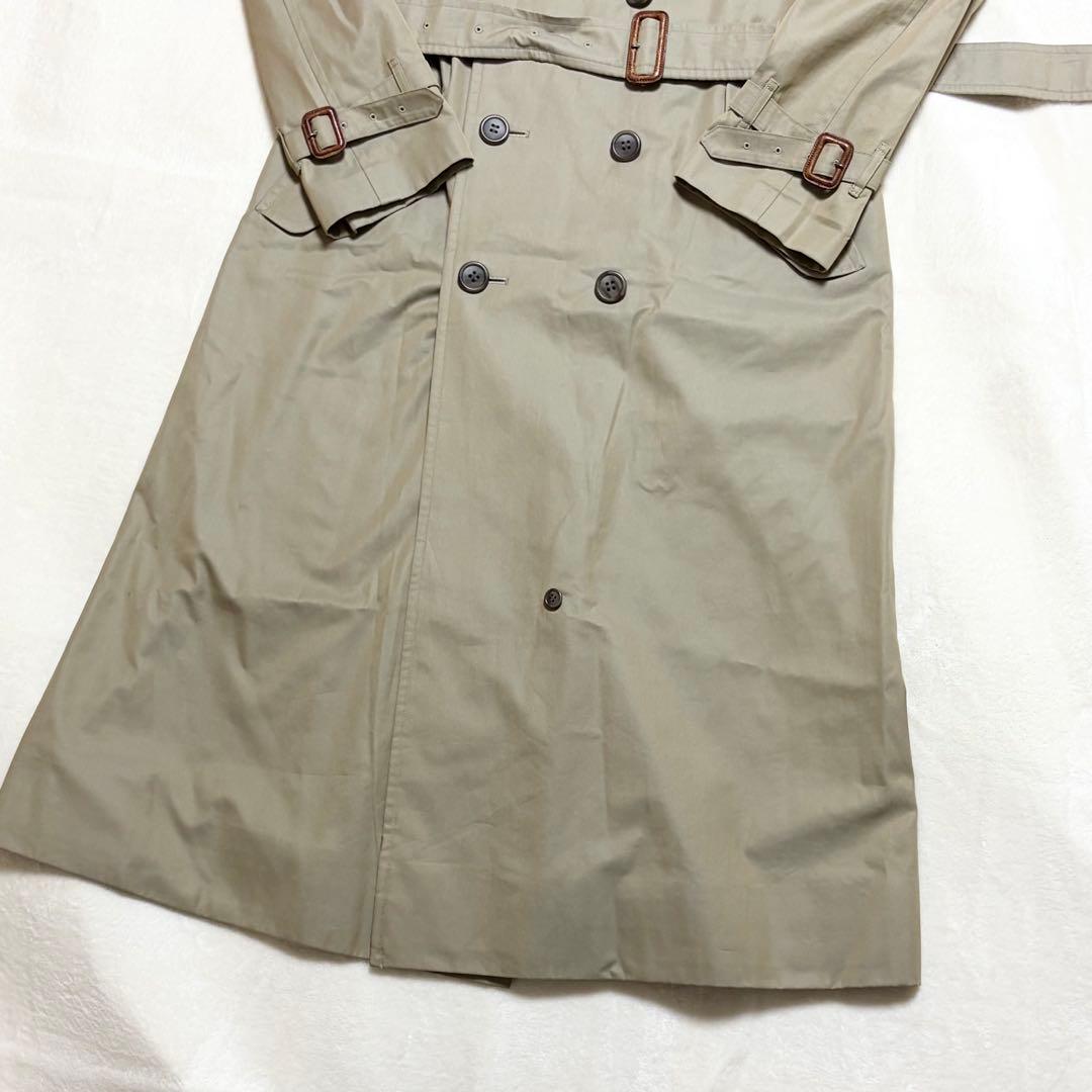 【美品】バーバリー　トレンチコート　ダブル　ノバチェック　ベージュ　レディース
