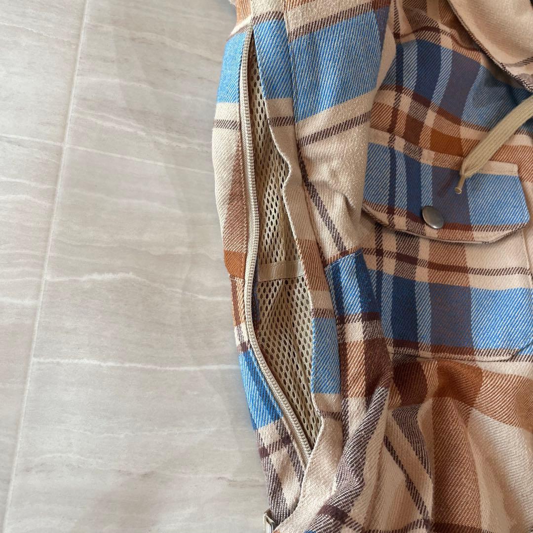 BURTON スノーボードウェア S チェック パーカー 重ね着風