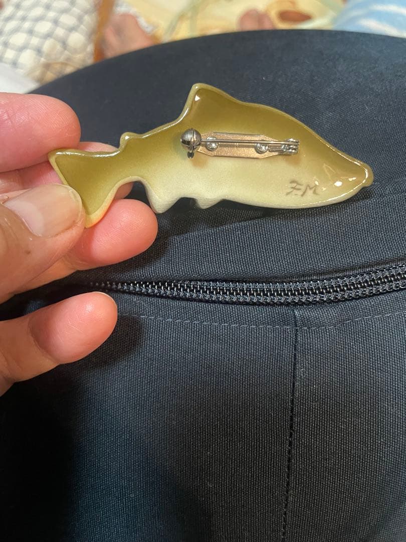 トラウトブローチ　本流鬼ヤマメ