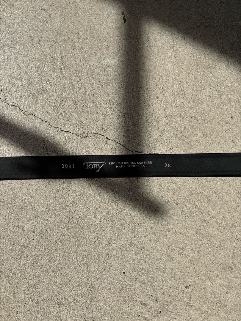 tory leather 3pieceシルバーバックルウエスタンベルト usa製
