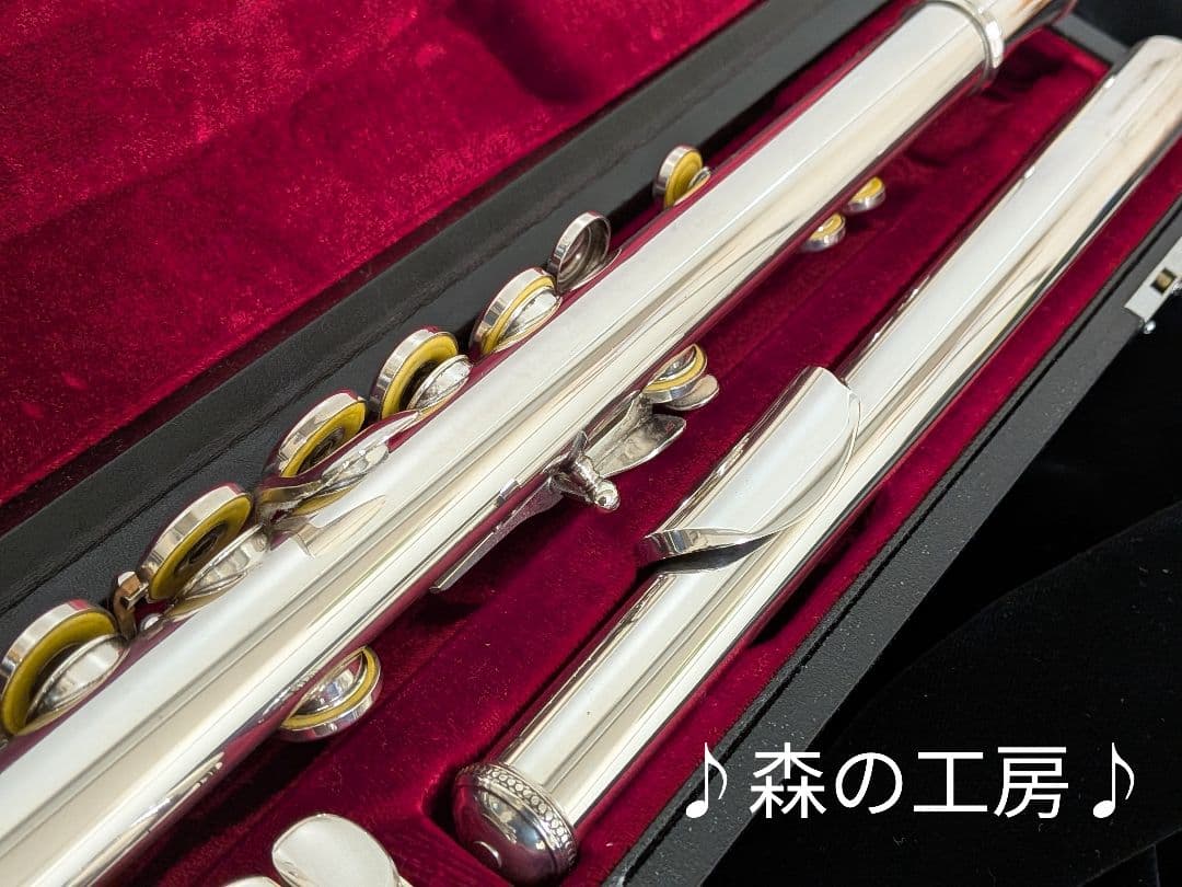 フルート専門店‼️部活応援‼️頭部管銀製　ヤマハフルートYFL451 Eメカ