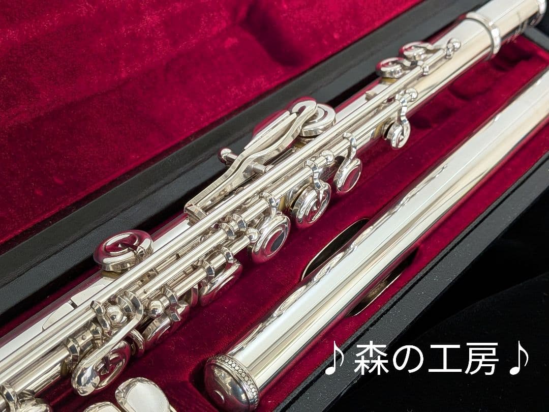 フルート専門店‼️部活応援‼️頭部管銀製　ヤマハフルートYFL451 Eメカ