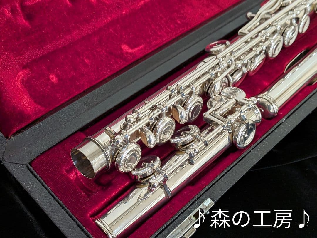 フルート専門店‼️部活応援‼️頭部管銀製　ヤマハフルートYFL451 Eメカ