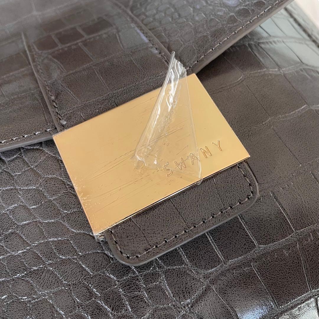 《未使用品》 スワニー トートキャリー クロコダイル型押し ４輪ストッパー付き