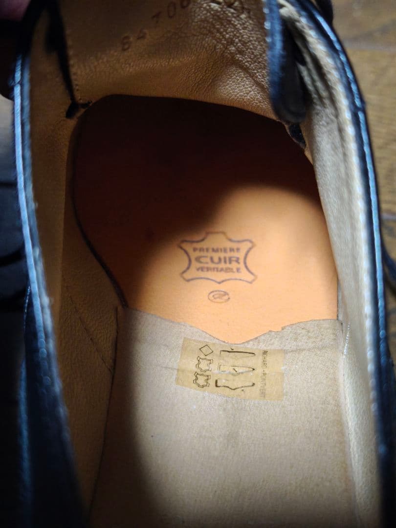 PARABOOT シャンボード　UK4ハーフ　ブラック　純正シューツリー・箱付き