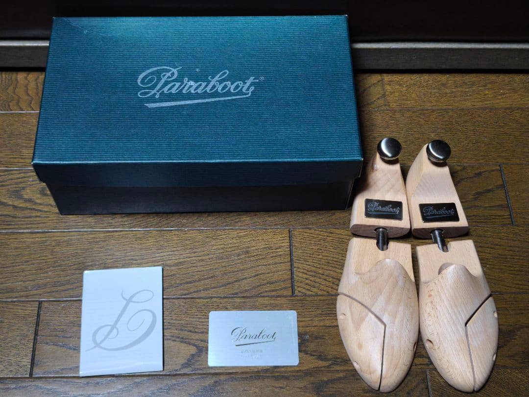 PARABOOT シャンボード　UK4ハーフ　ブラック　純正シューツリー・箱付き