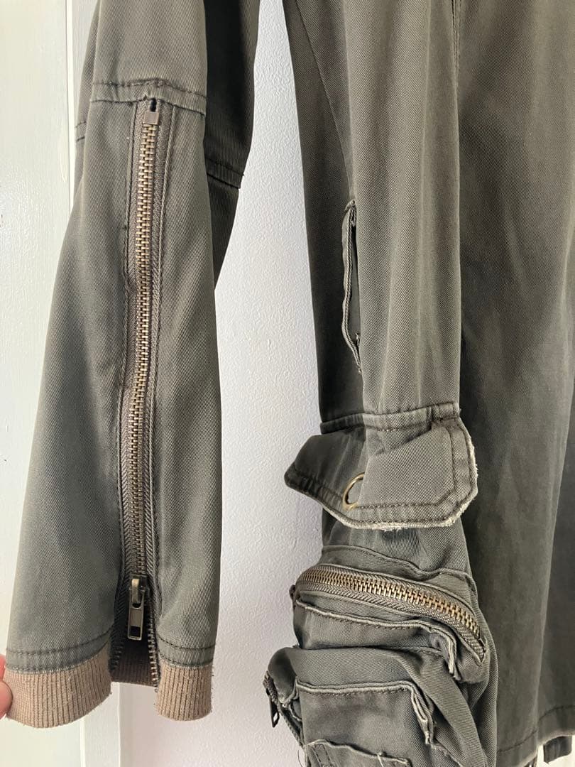 d.i.a カーキジャケット　2way ダメージデザイン　y2k
