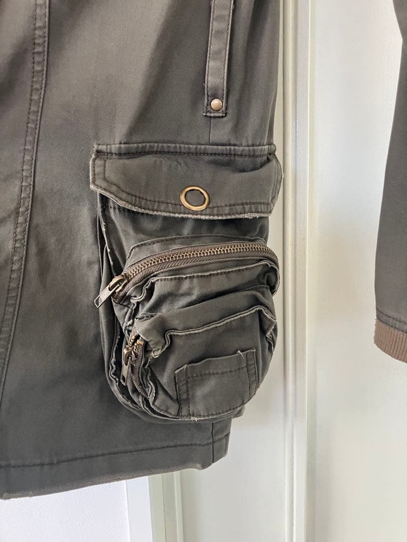 d.i.a カーキジャケット　2way ダメージデザイン　y2k