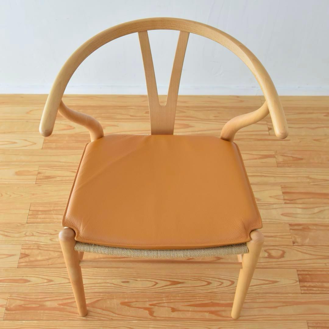 CH24 Hans.J.Wegner Yチェア　本革シートパッド付き　日本サイズ