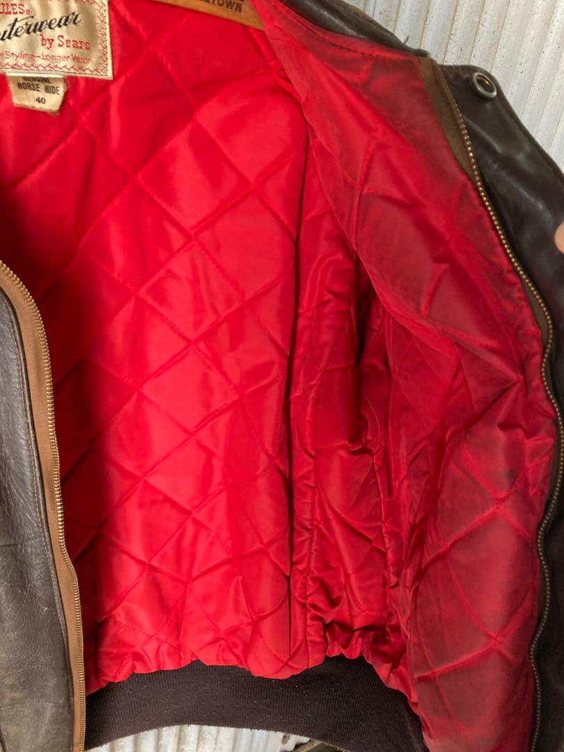 60sヘラクレスA-2レザージャケット シアーズ ホースハイド