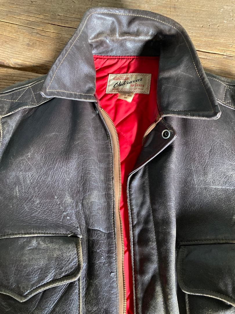 60sヘラクレスA-2レザージャケット シアーズ ホースハイド