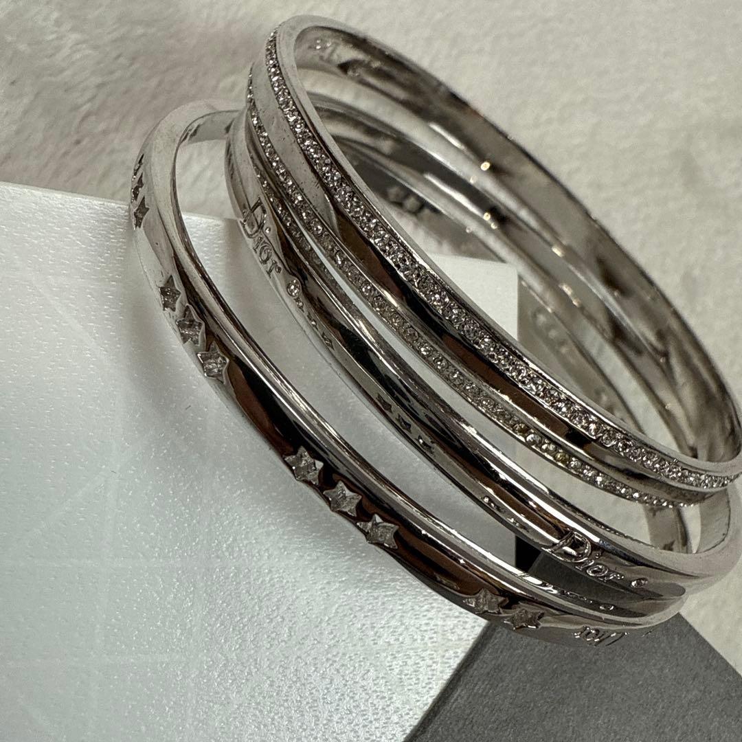 クリスチャンディオール　3連ブレスレッド バングル　美品