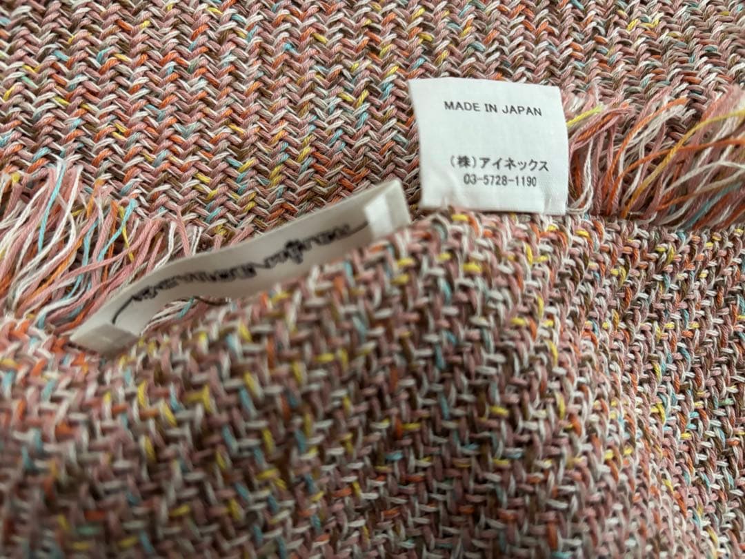 アソースメレ メランジ ツイード スクエア コットン ストール