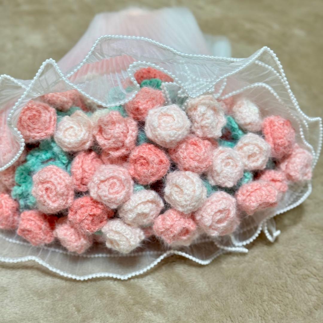 バラ 花束ブランケット フラワーブーケ グラデーション さくらピンク