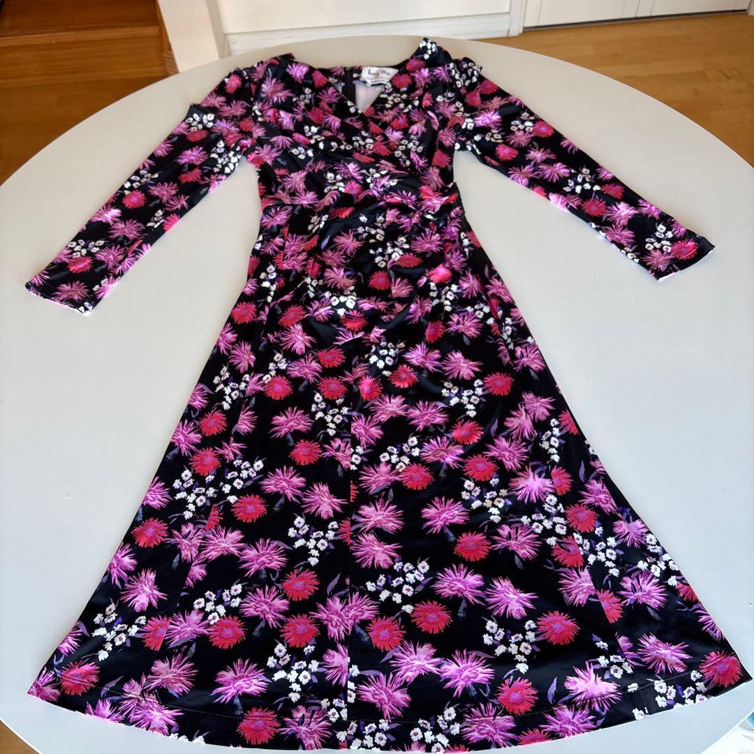 kay meケイミー カシュクールワンピース 11号 華やかフラワー 日本製