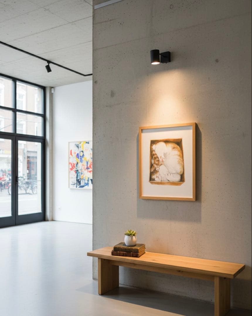 リアルな箱猫のイラスト A4サイズ 高品質のカリスマカラー使用 色鉛筆画