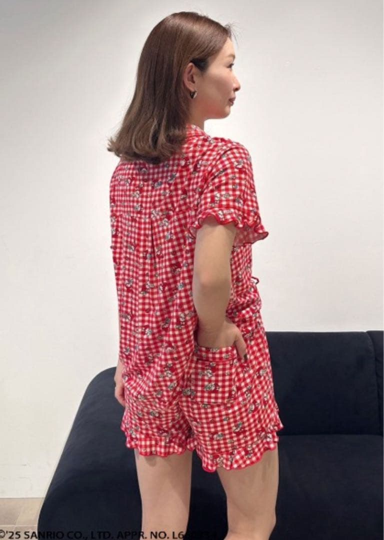 snidel  【MY MELODY】【接触冷感】総柄開襟シャツ