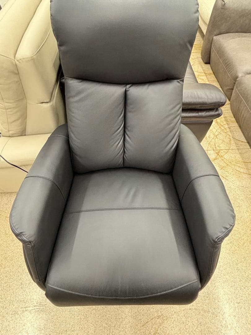 NITORI ニトリ 電動リクライニングチェア コンフェ革 ブラック 2022年