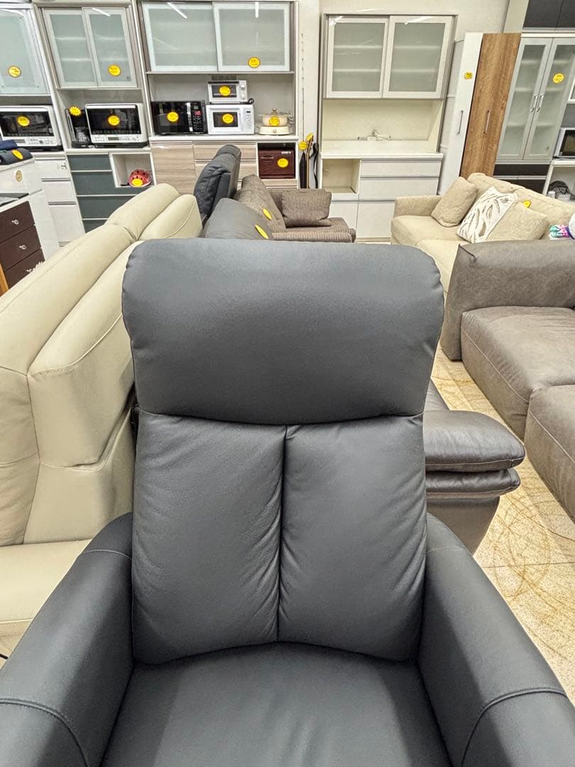 NITORI ニトリ 電動リクライニングチェア コンフェ革 ブラック 2022年