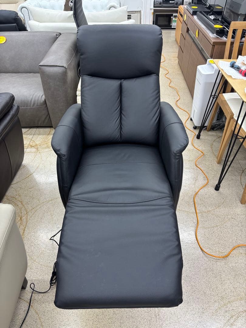 NITORI ニトリ 電動リクライニングチェア コンフェ革 ブラック 2022年