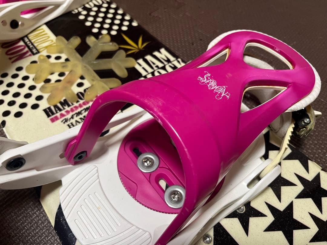 SPOON Hammock スノーボードビンディング ピンク　110