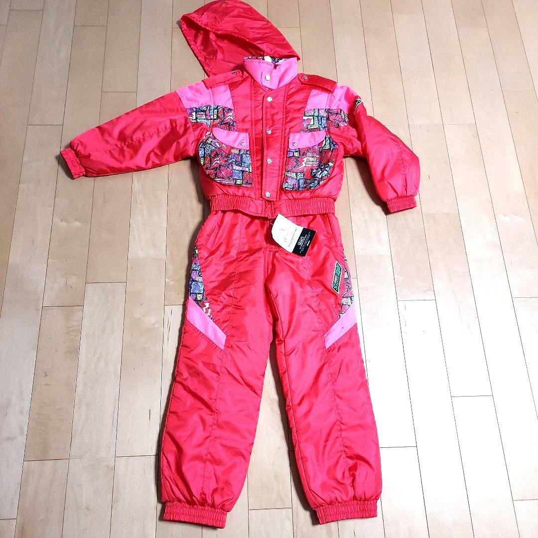 新品タグ付 ミズノ スキーウェア 140 キッズ 赤 mizuno ジュニア