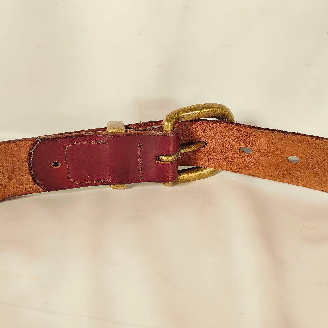 【美品】R.M.Williams オーストラリア製 高級バーガンディドレスベルト