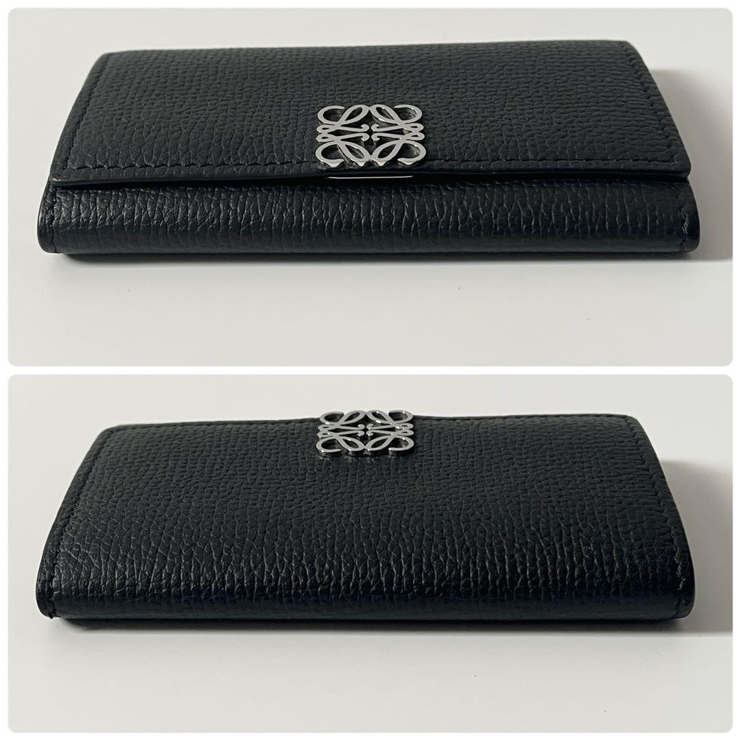 ロエベ　6連キーケース　アナグラム　レザー　黒　ブラック　ユニセックス