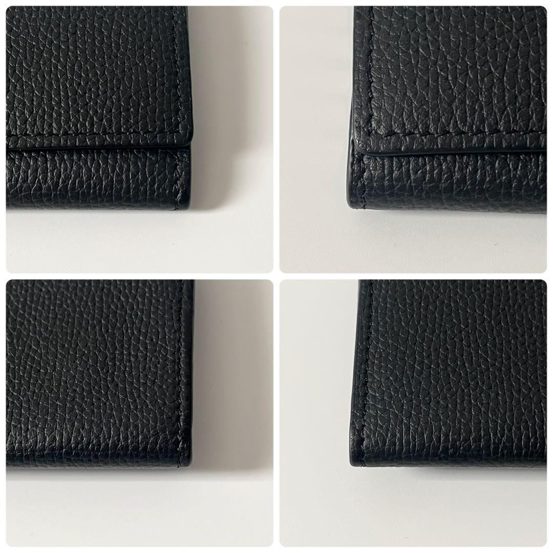 ロエベ　6連キーケース　アナグラム　レザー　黒　ブラック　ユニセックス