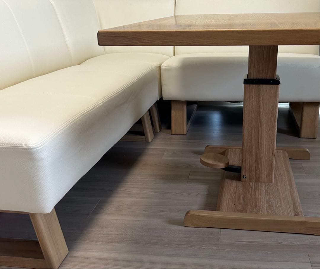 マロン⭐︎ソファダイニングテーブル　4点セットで12万円→11万円①テーブル