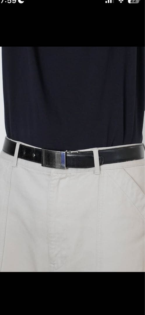 小物 GUCCI by TOM FORD BLACK LEATHER BELT