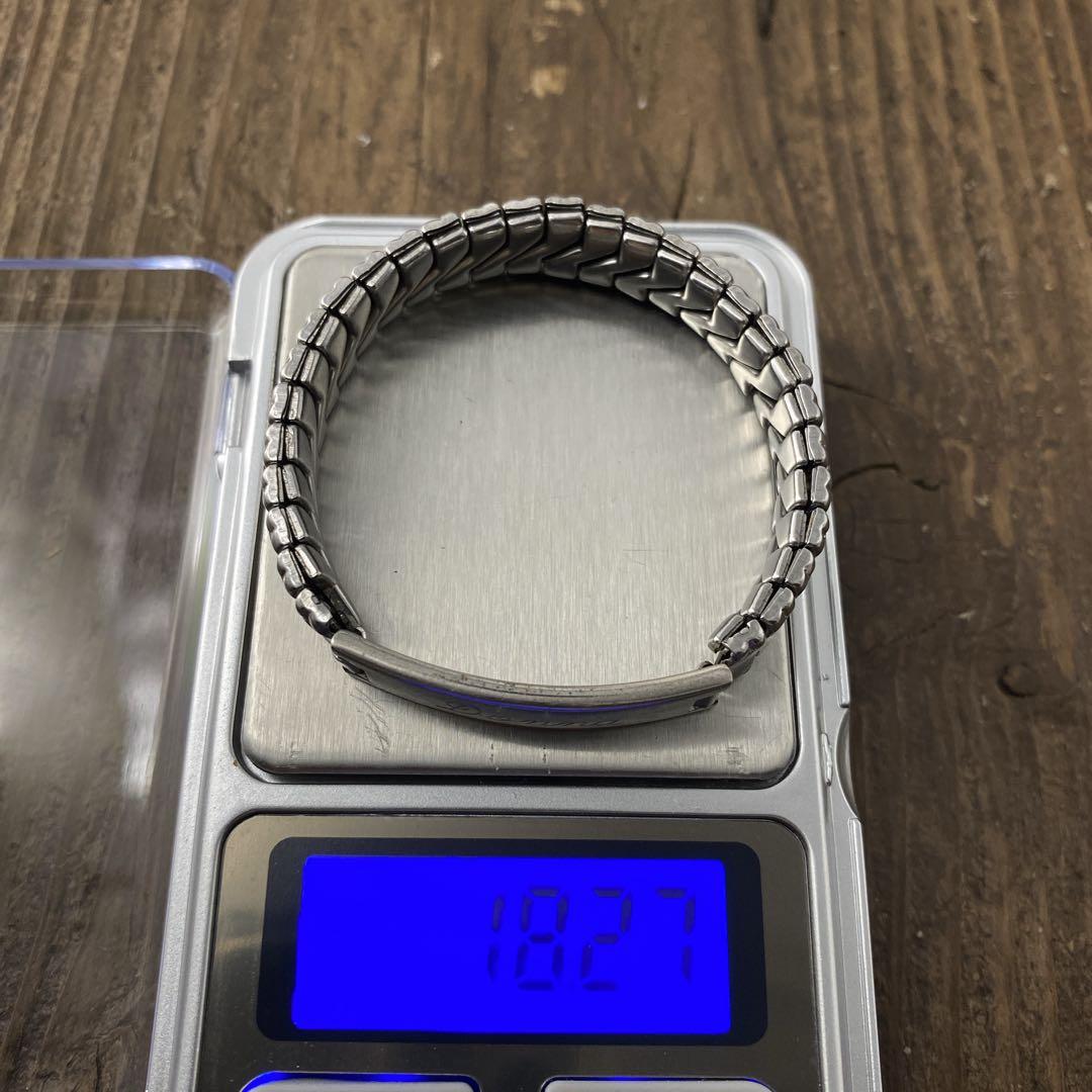 スウィートハート IDプレート 伸縮 シルバーブレスレット