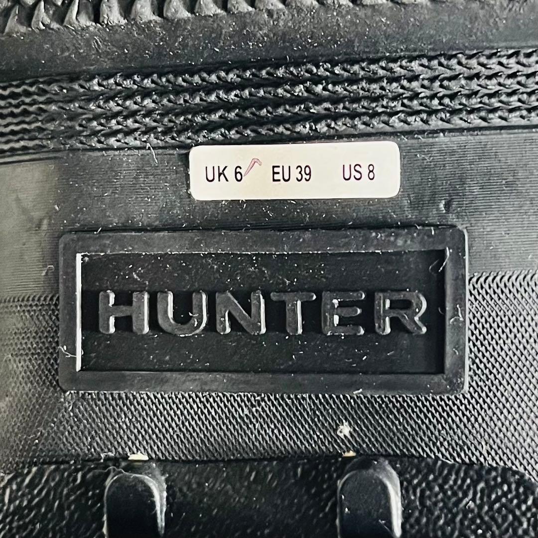 【極美品】HUNTER レインロングブーツ ブラック UK6 25cm 長靴
