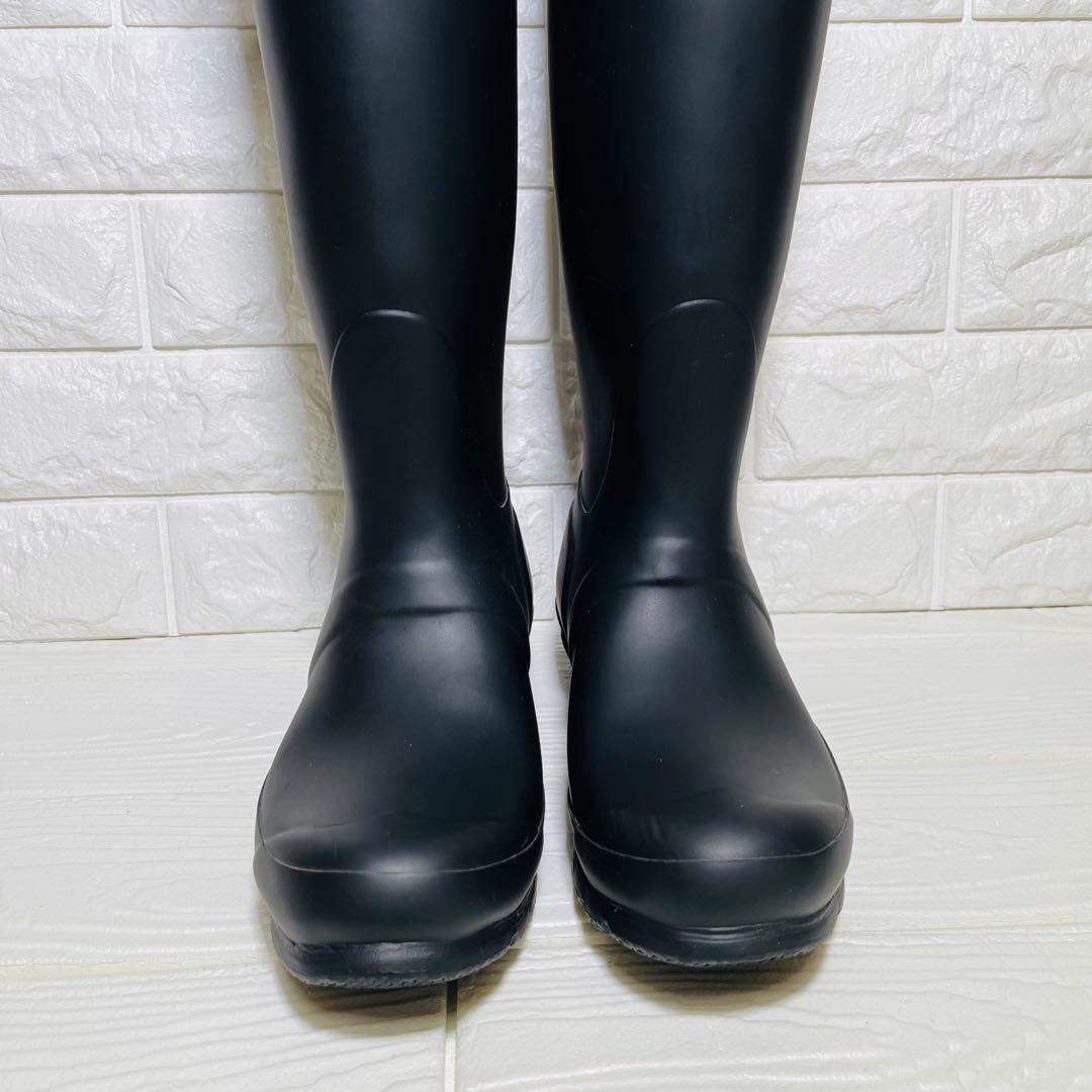 【極美品】HUNTER レインロングブーツ ブラック UK6 25cm 長靴