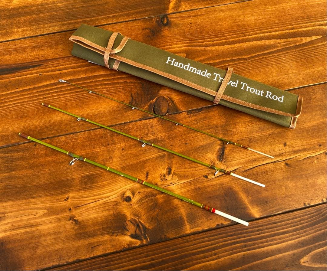トラウトロッド　パックロッド　ブランクス　グラスロッド　渓流釣り　モスグリーン