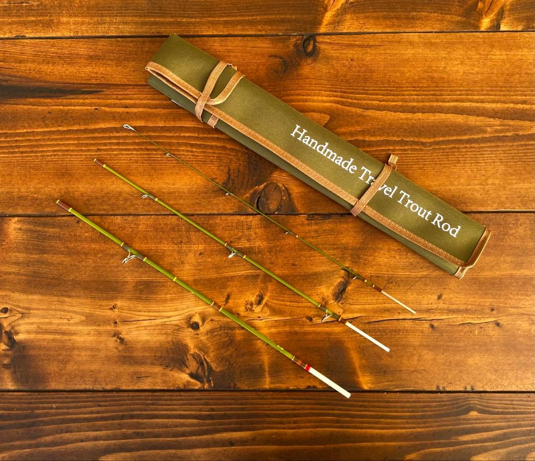 トラウトロッド　パックロッド　ブランクス　グラスロッド　渓流釣り　モスグリーン