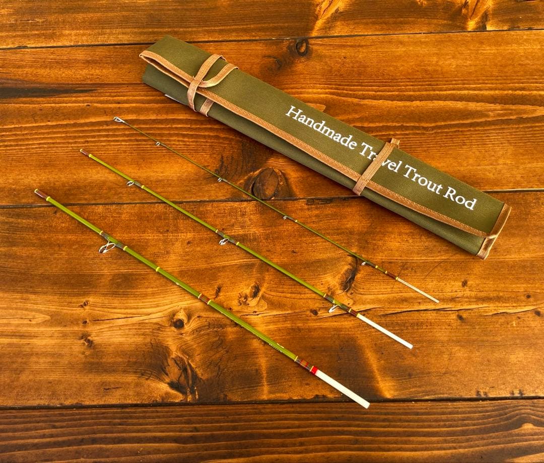 トラウトロッド　パックロッド　ブランクス　グラスロッド　渓流釣り　モスグリーン