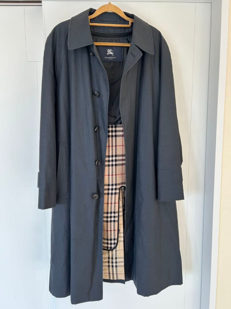 BURBERRY　バーバリー　ブラック系 ステンカラーコート