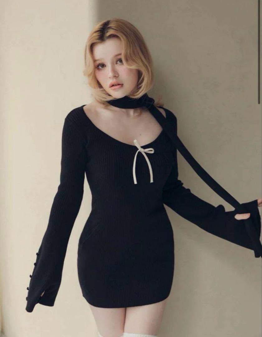 andmary Leah muffler mini dress