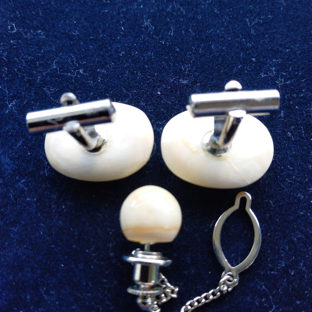 鯨歯　マッコウクジラ　カウス・ネクタイピン10セット（箱なし）①