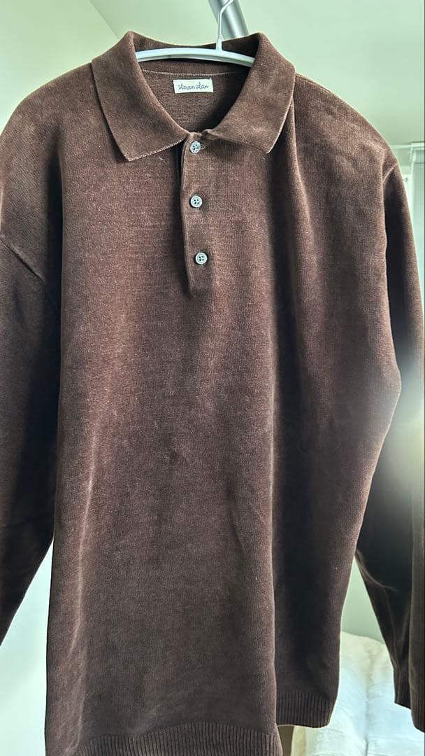 ＜Steven Alan＞ 3B コットン ニット ポロシャツ　2025