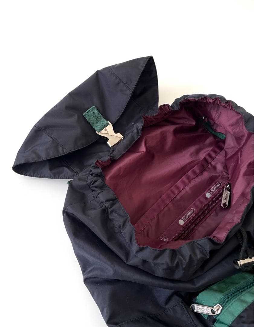 美品 レスポートサック×神崎恵 リュック バックパック　ネイビー