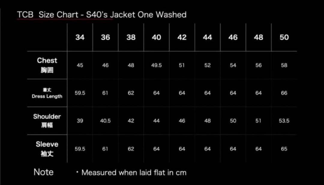 【希少・赤タグ】TCB S40's 大戦モデル セットアップ 42/W34