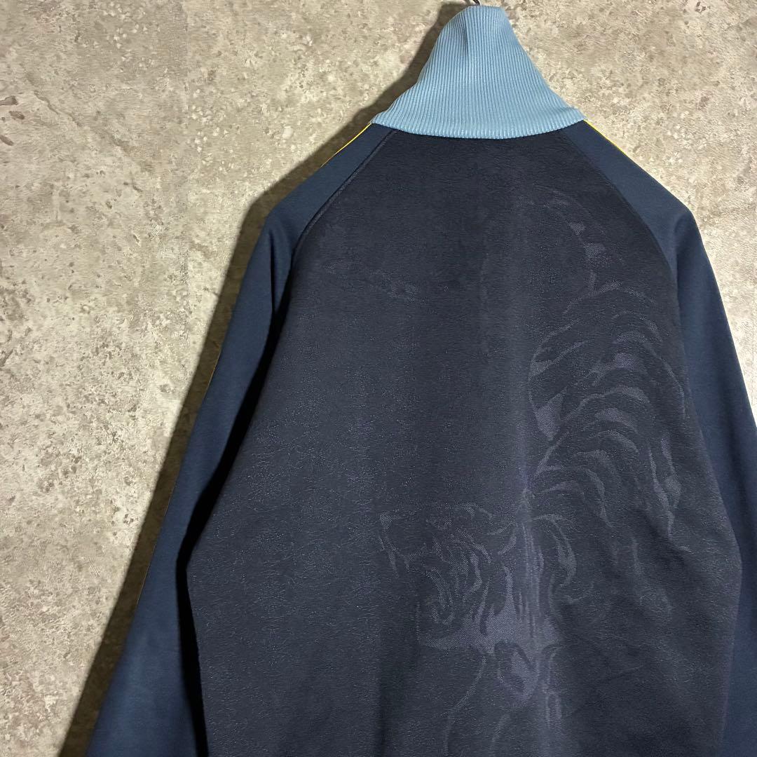 オニツカタイガートラックジャケット ジャージ ジャガード織 総柄 見返りタイガー