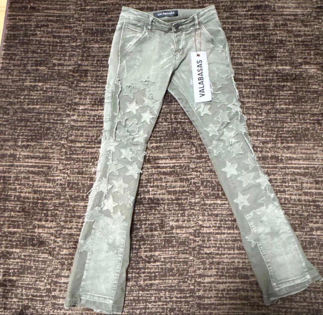VALABASAS 星柄ブーツカットデニム
